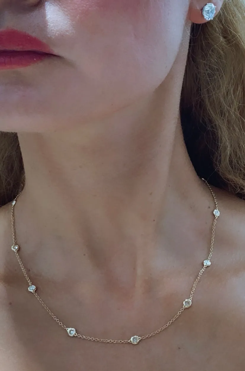 1.22CT T.W. Diamond by the Yard Chain Necklace