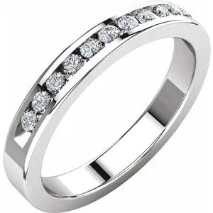 1/4 CTW Diamond Classic Channel-Set Anniversary Band