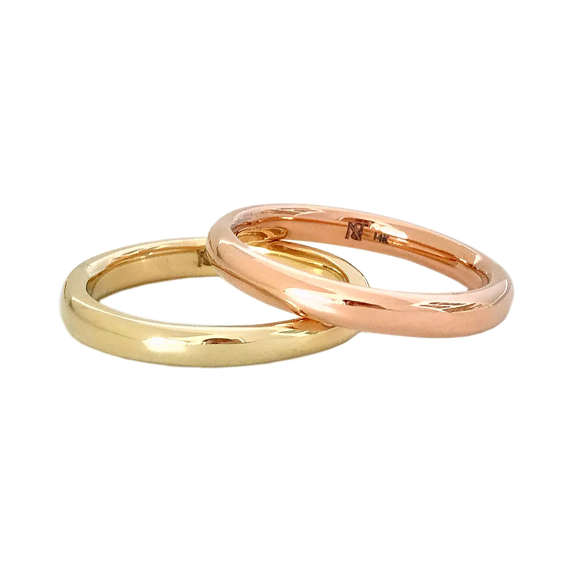 14K Gold 3mm Round Eternity Band (Engravable)