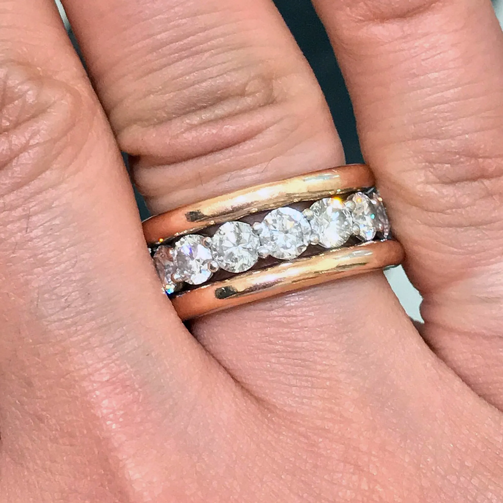 14K Gold 3mm Round Eternity Band (Engravable)