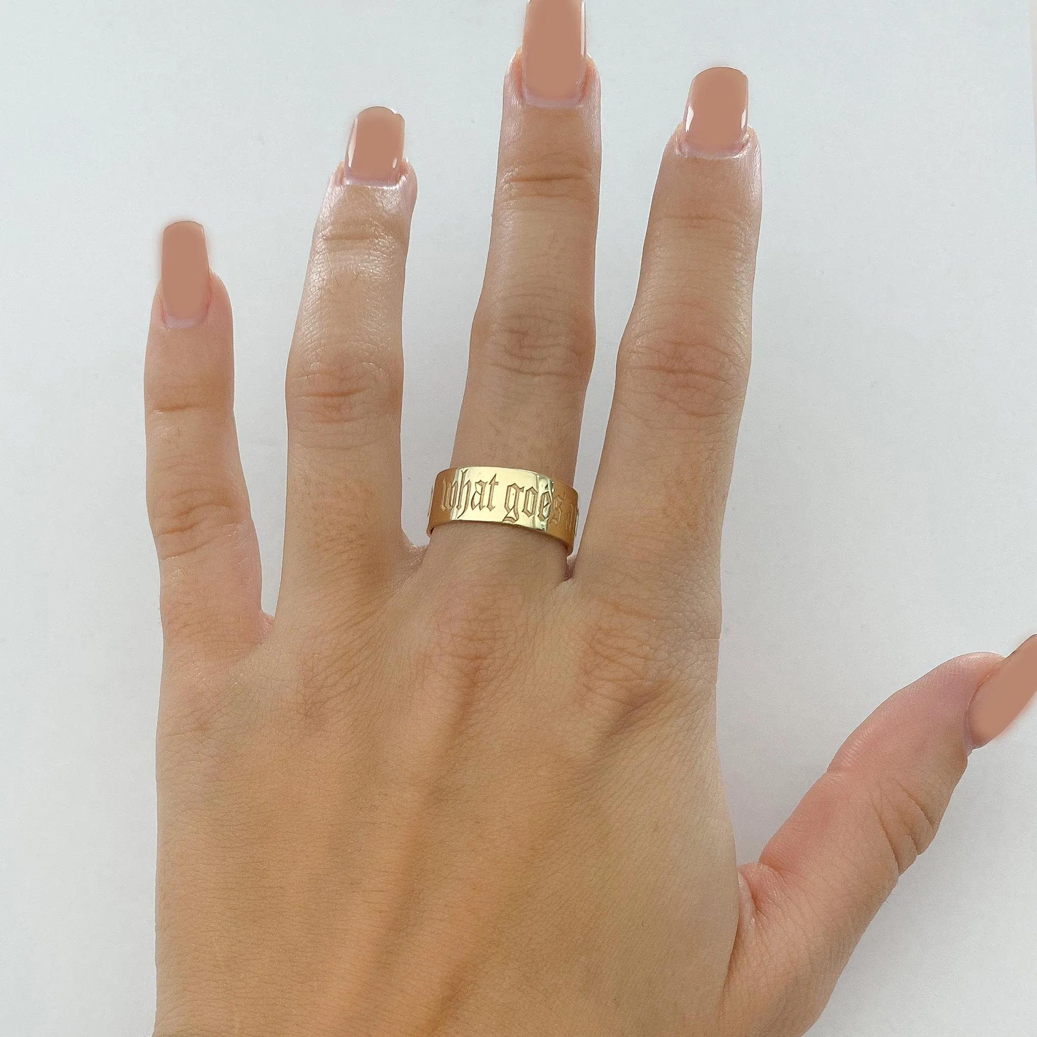 14K Gold 7mm Flat Eternity Band (Engravable)