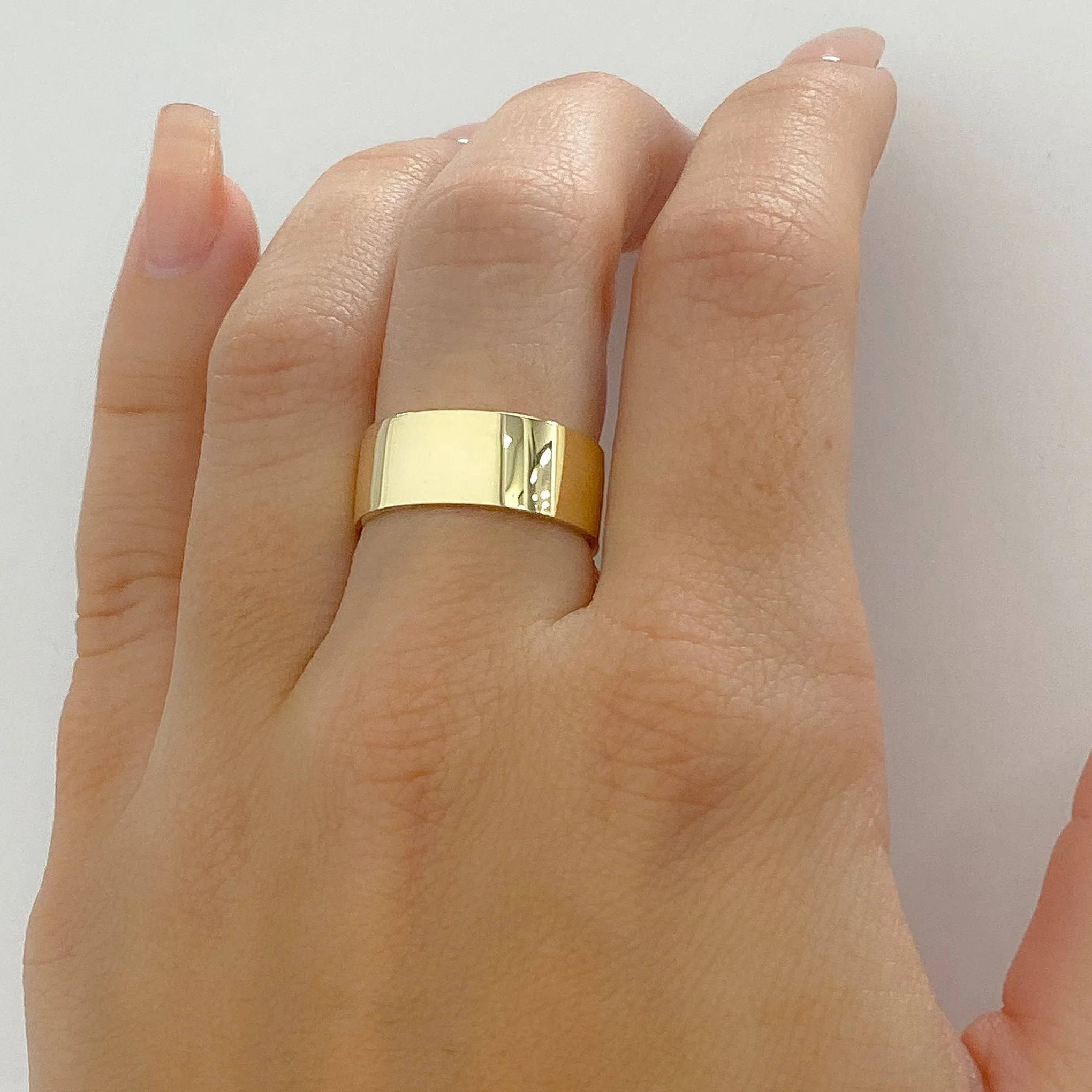 14K Gold 7mm Flat Eternity Band (Engravable)