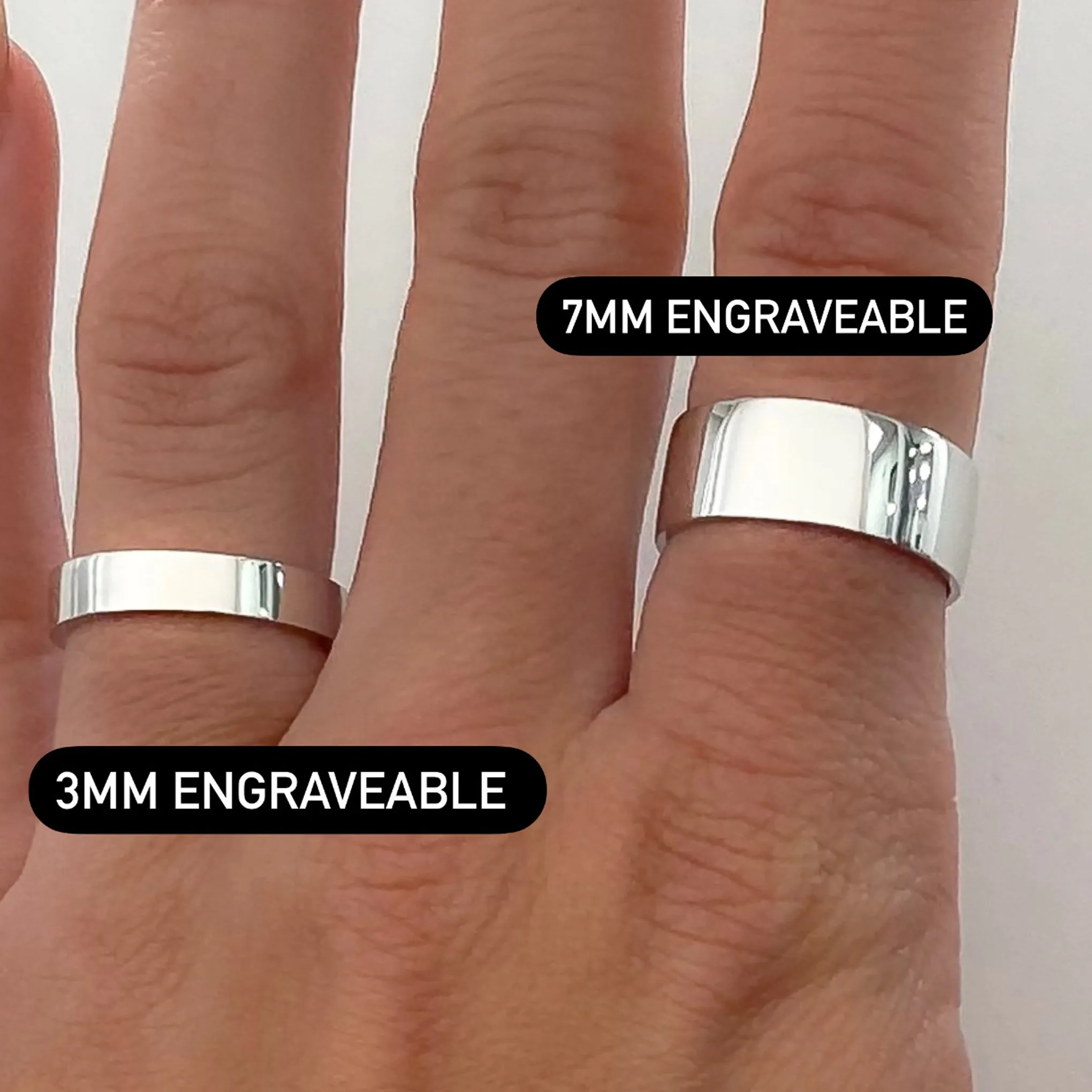 14K Gold 7mm Flat Eternity Band (Engravable)