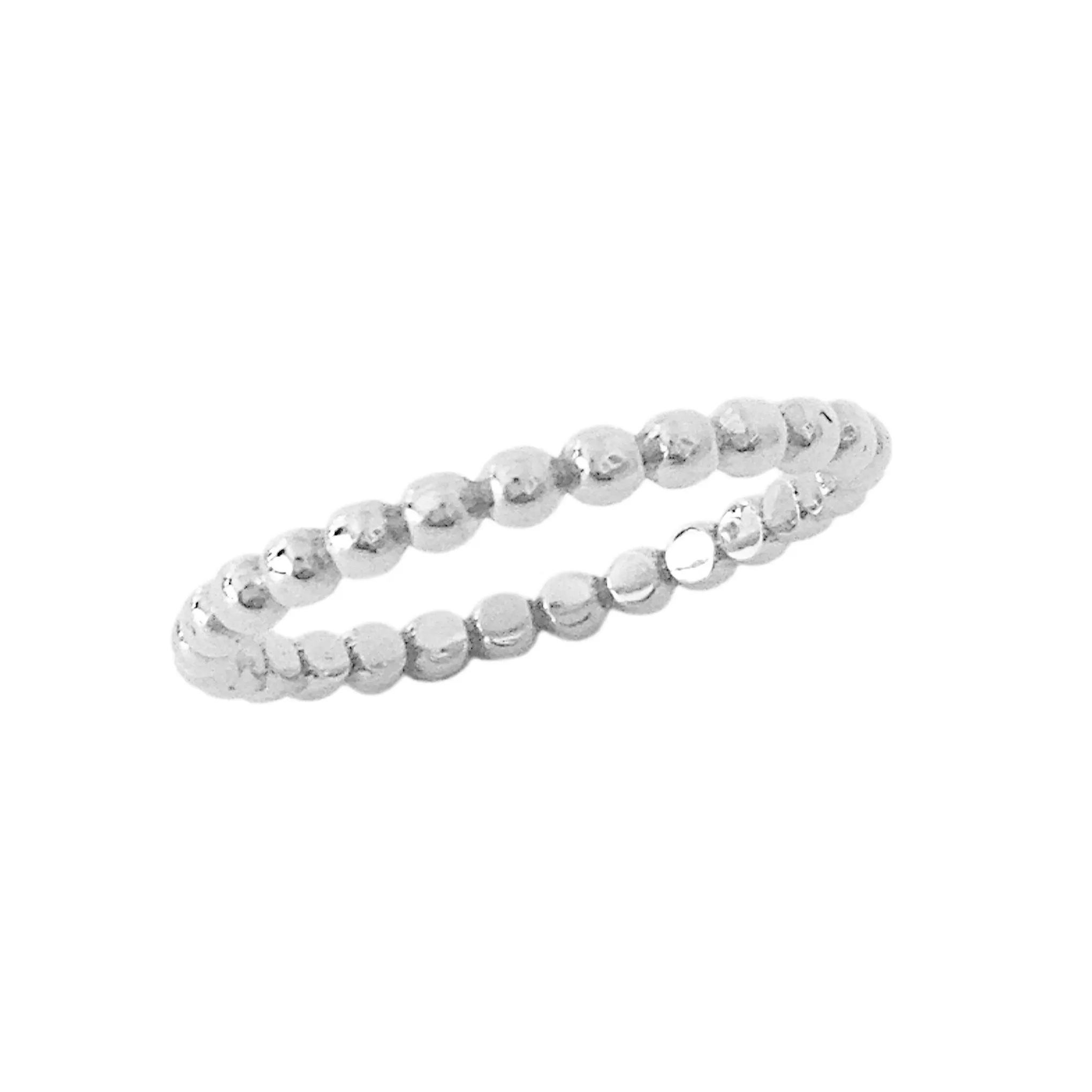 14K Gold Beaded Ball Band Eternity Ring