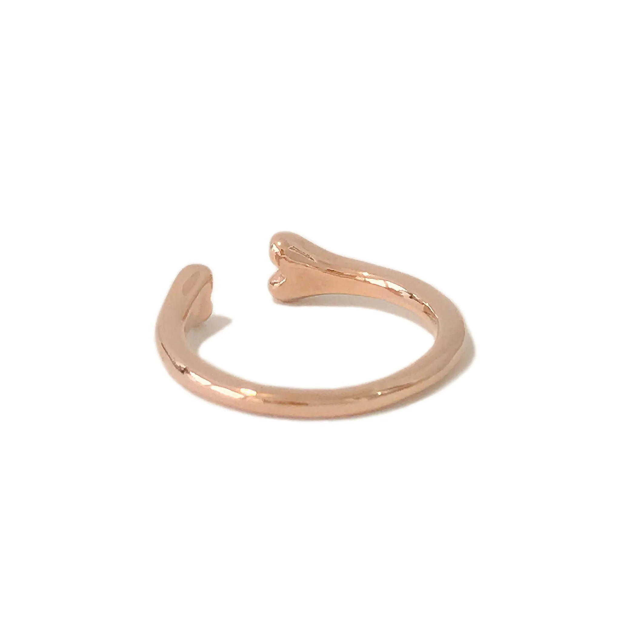 14K Gold Bone Shaped Open Stack Ring
