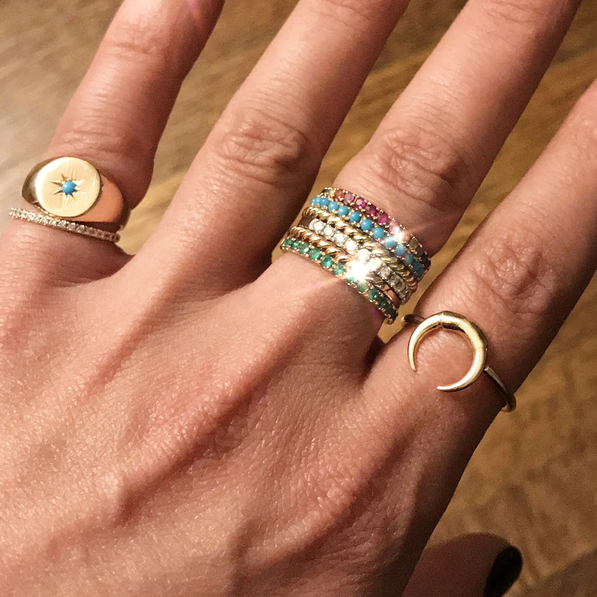 14K Gold Braided Rope Band Eternity Ring