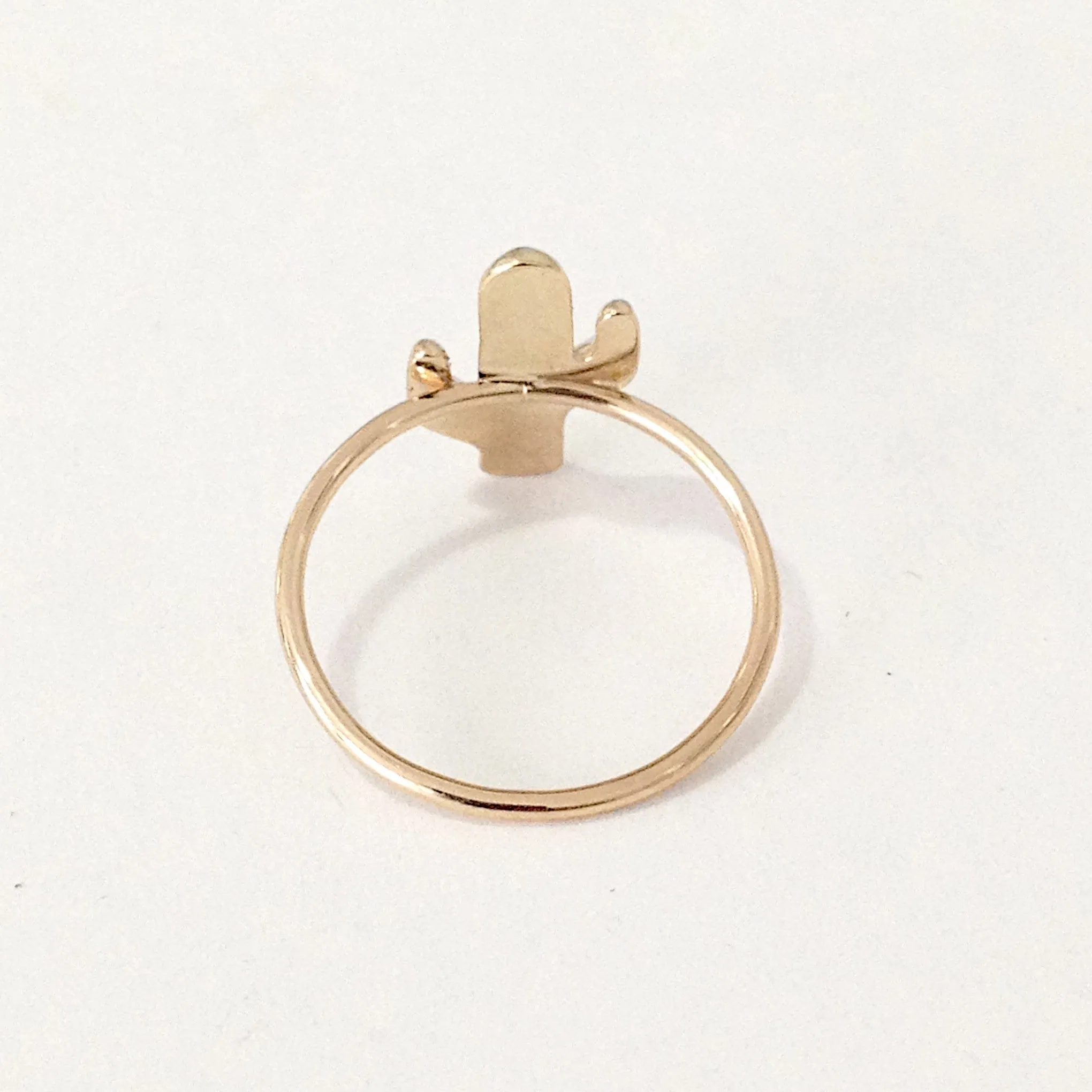 14K Gold Cactus Ring