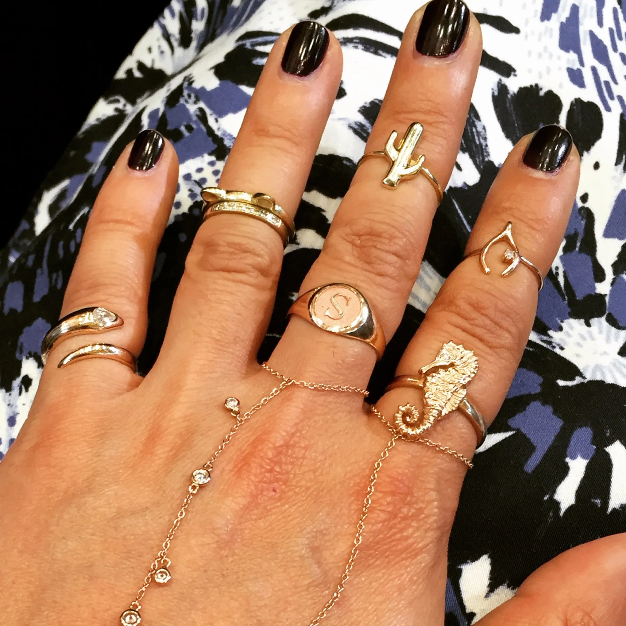 14K Gold Cactus Ring