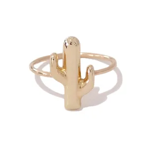 14K Gold Cactus Ring