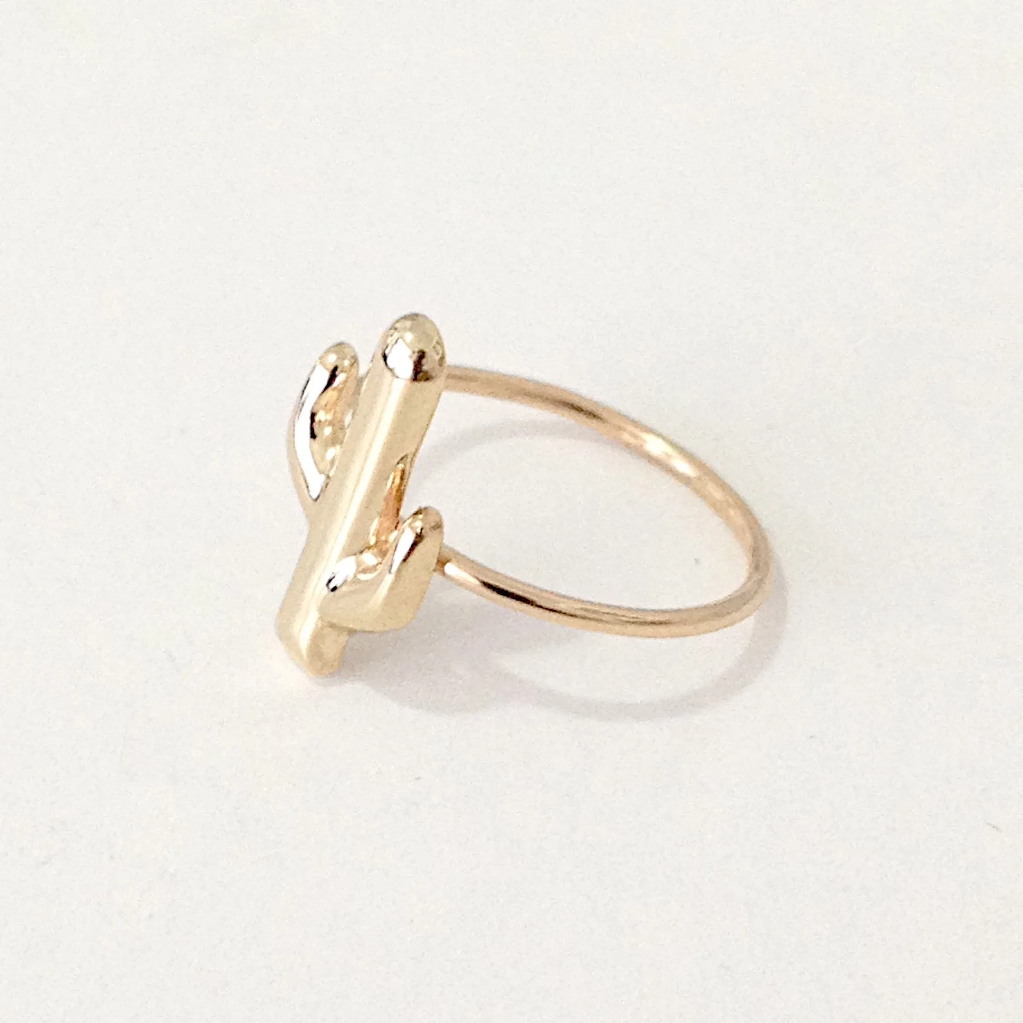 14K Gold Cactus Ring