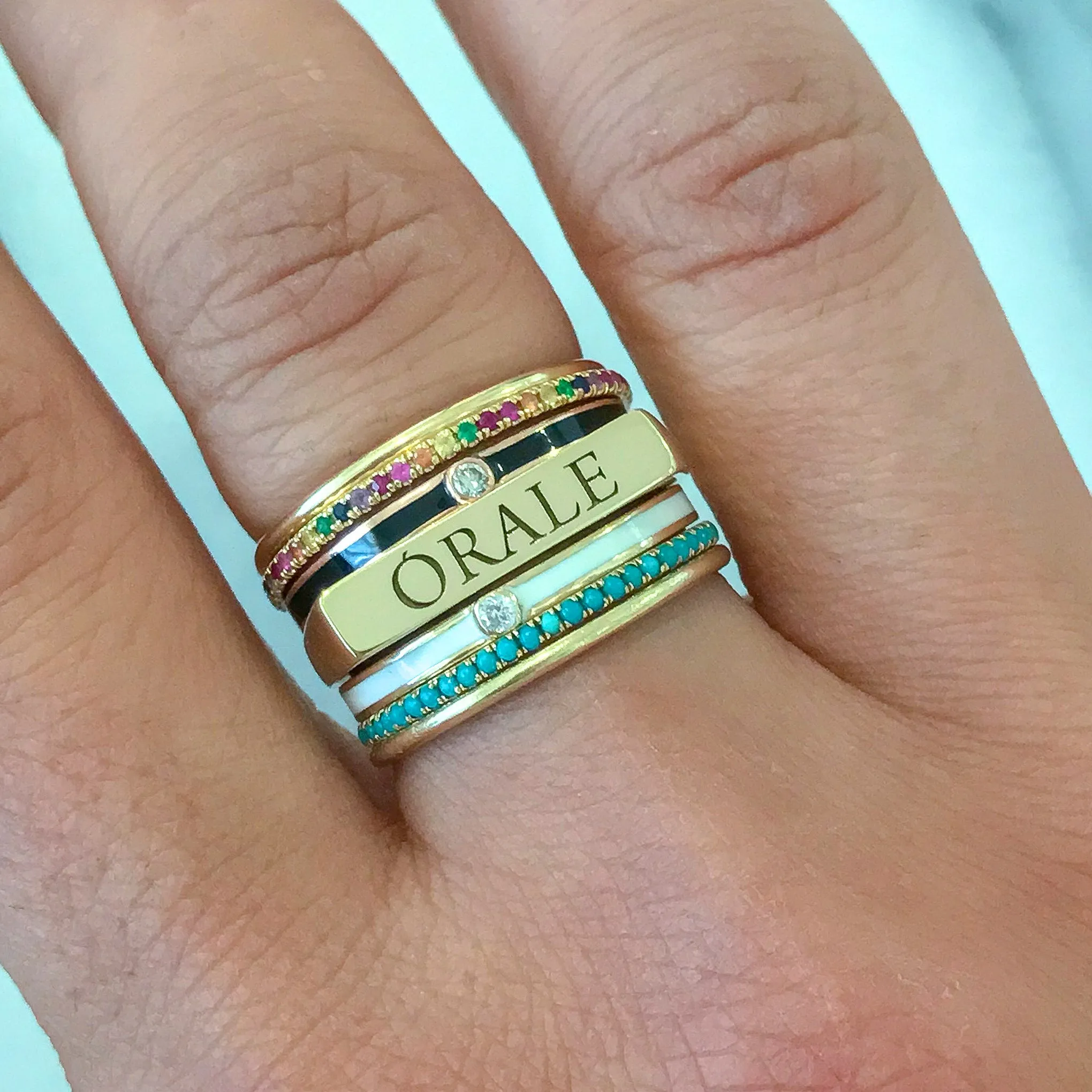 14K Gold Engravable Rectangle Signet Ring, Small Size