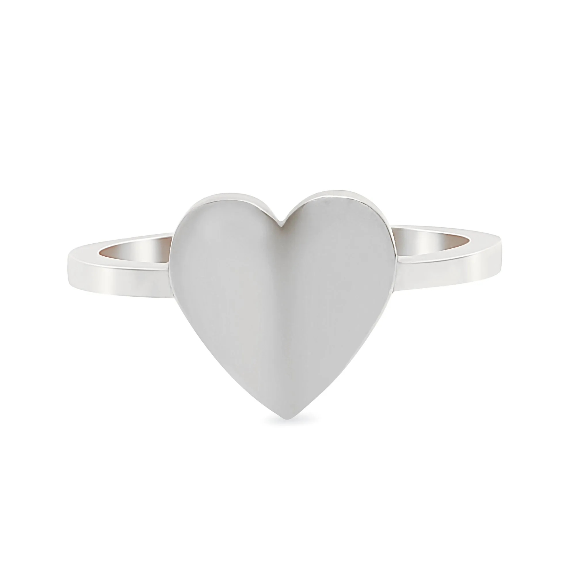14K Gold Heart Cigar Band Ring, Small Size ~ Engraveable