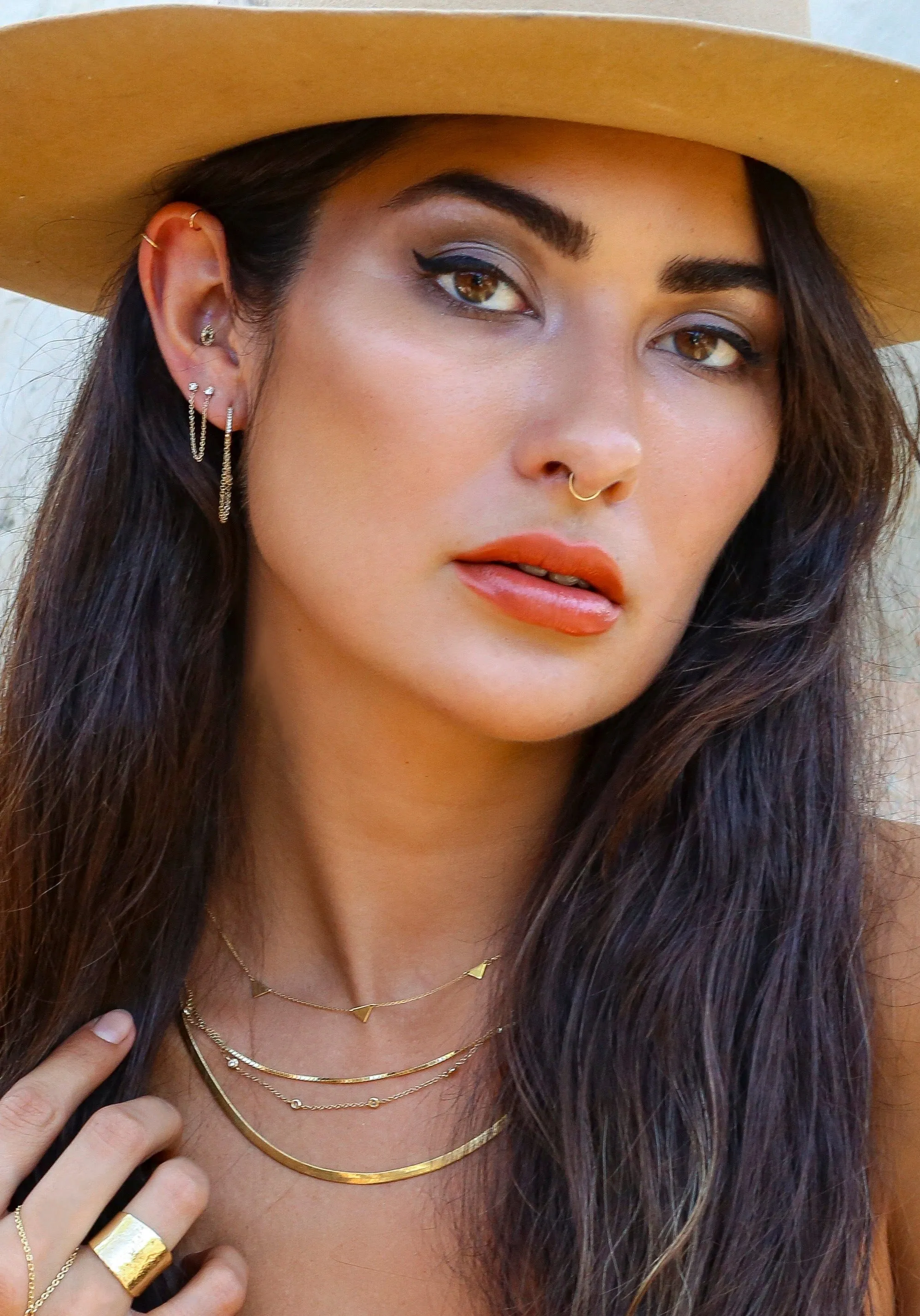 14K Gold Herringbone Necklace