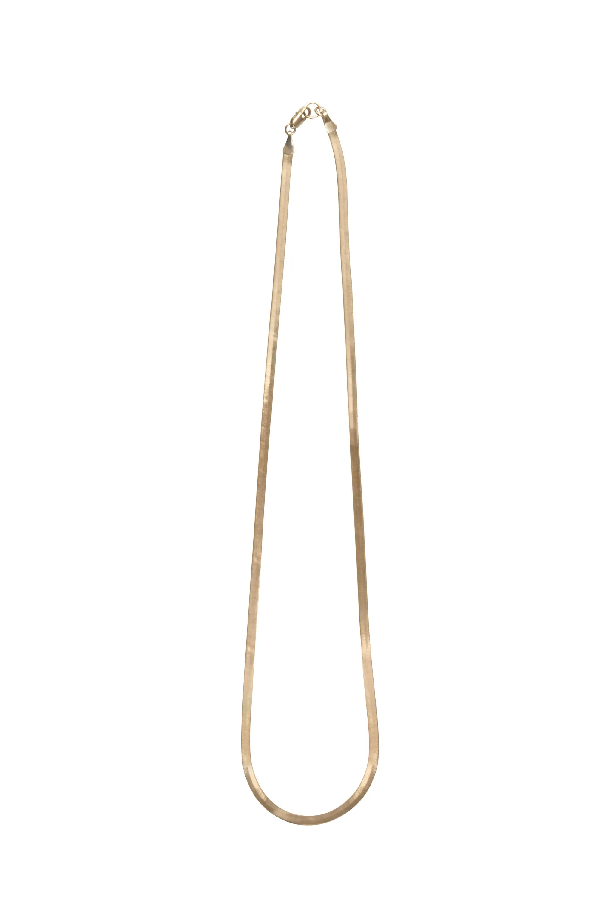 14K Gold Herringbone Necklace