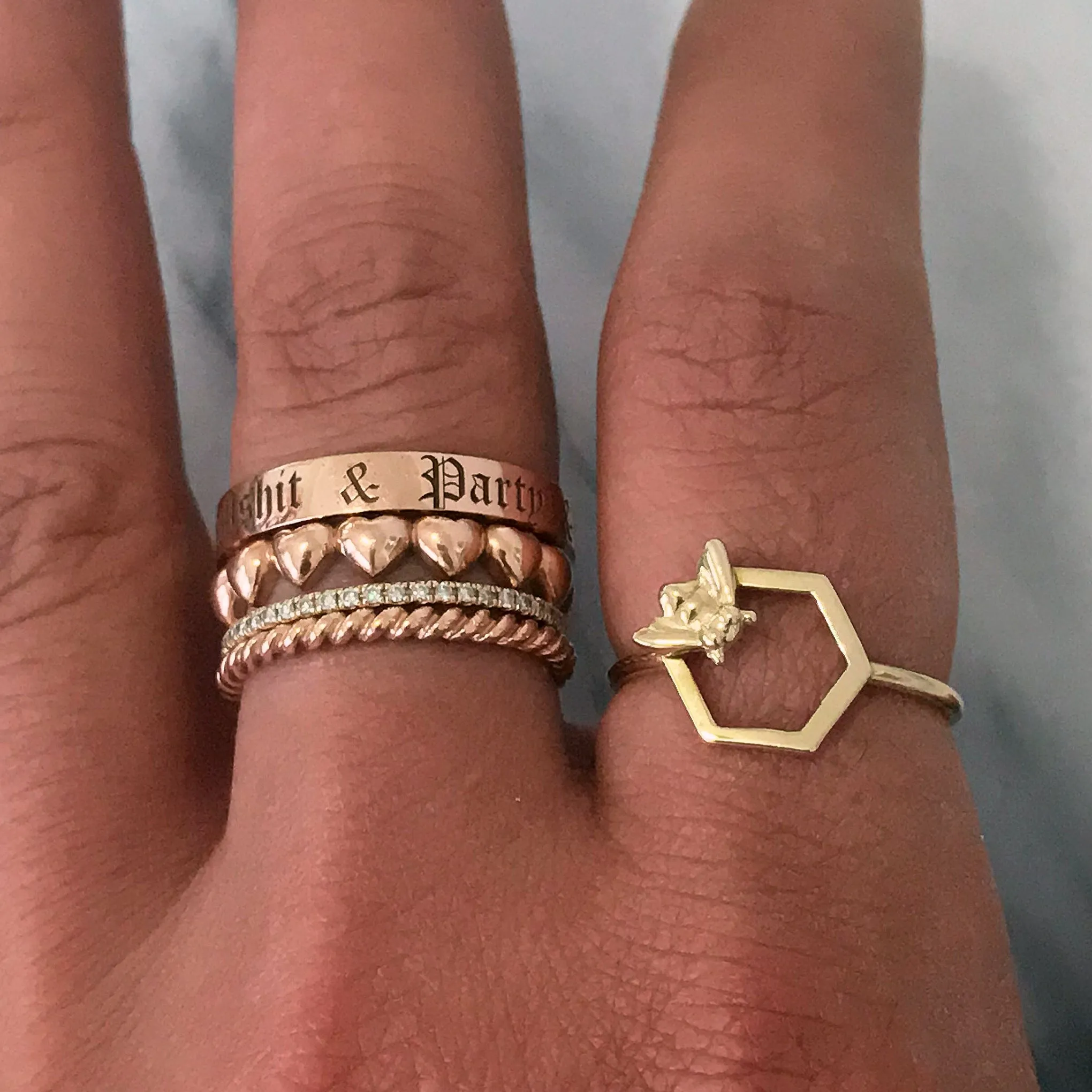 14K Gold Honeybee Ring