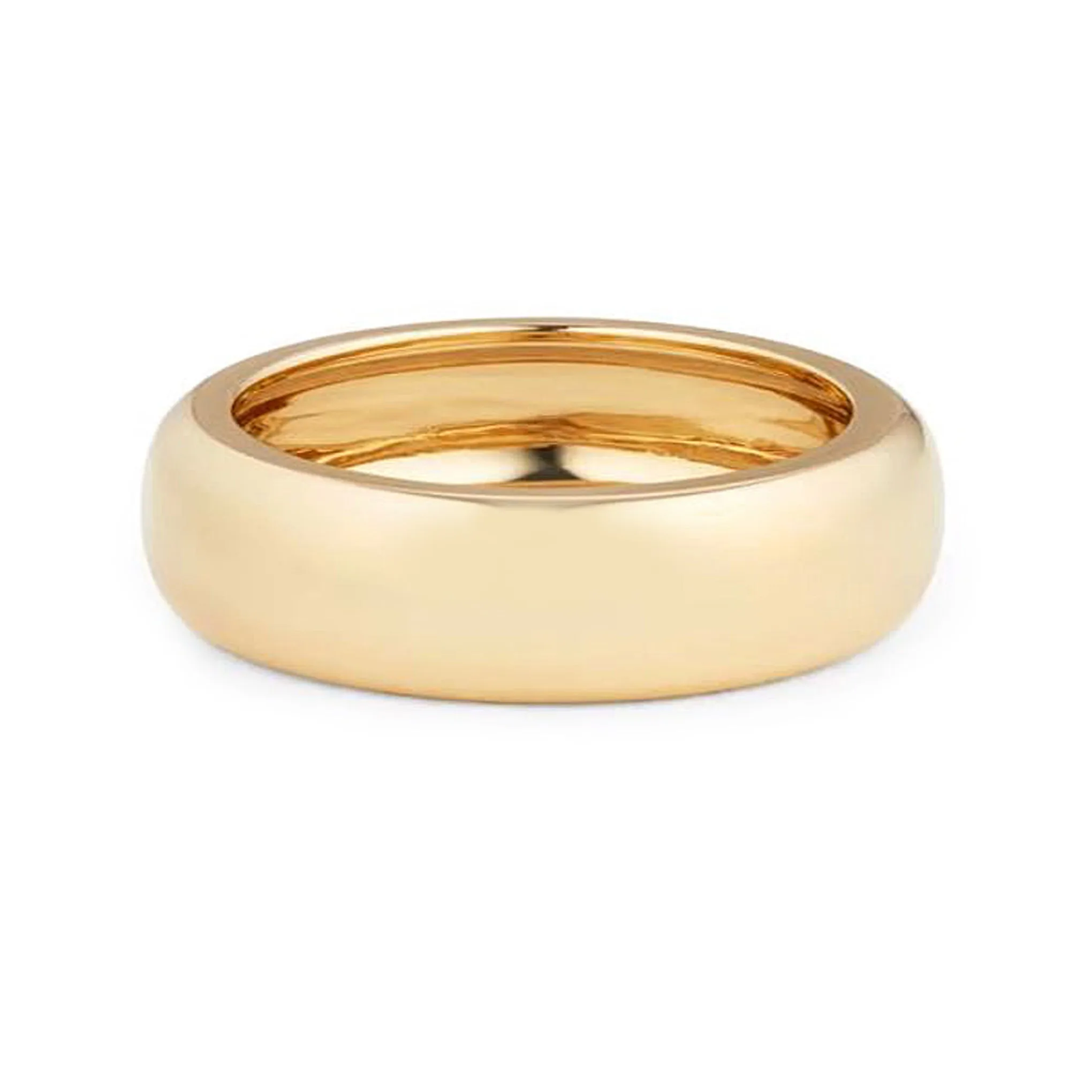 14K Gold Jumbo Round Donut Eternity Band Ring (Engravable)