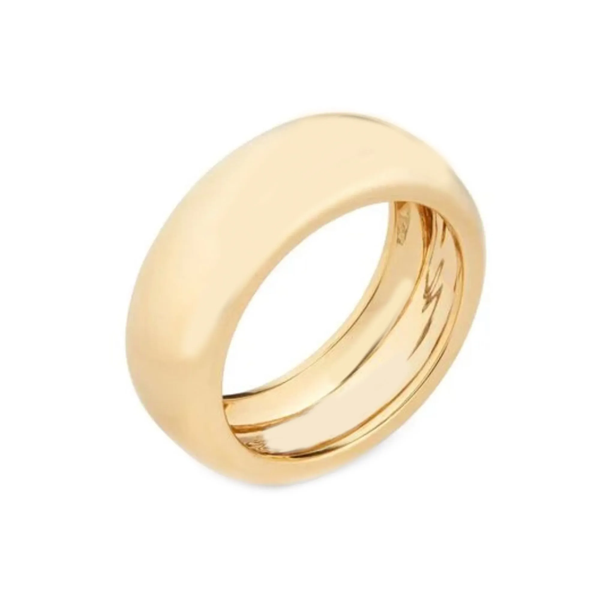 14K Gold Jumbo Round Donut Eternity Band Ring (Engravable)