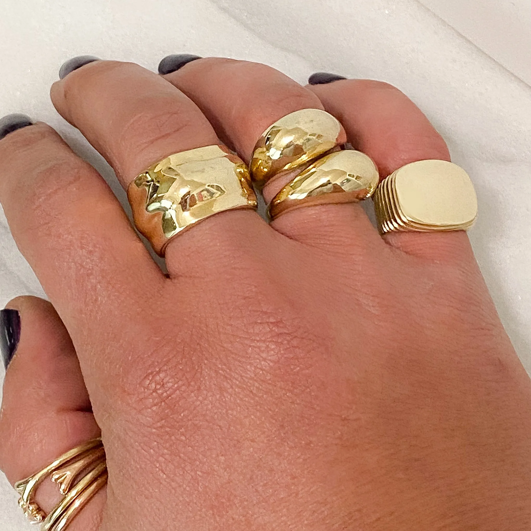 14K Gold Liquid Gold Band Ring