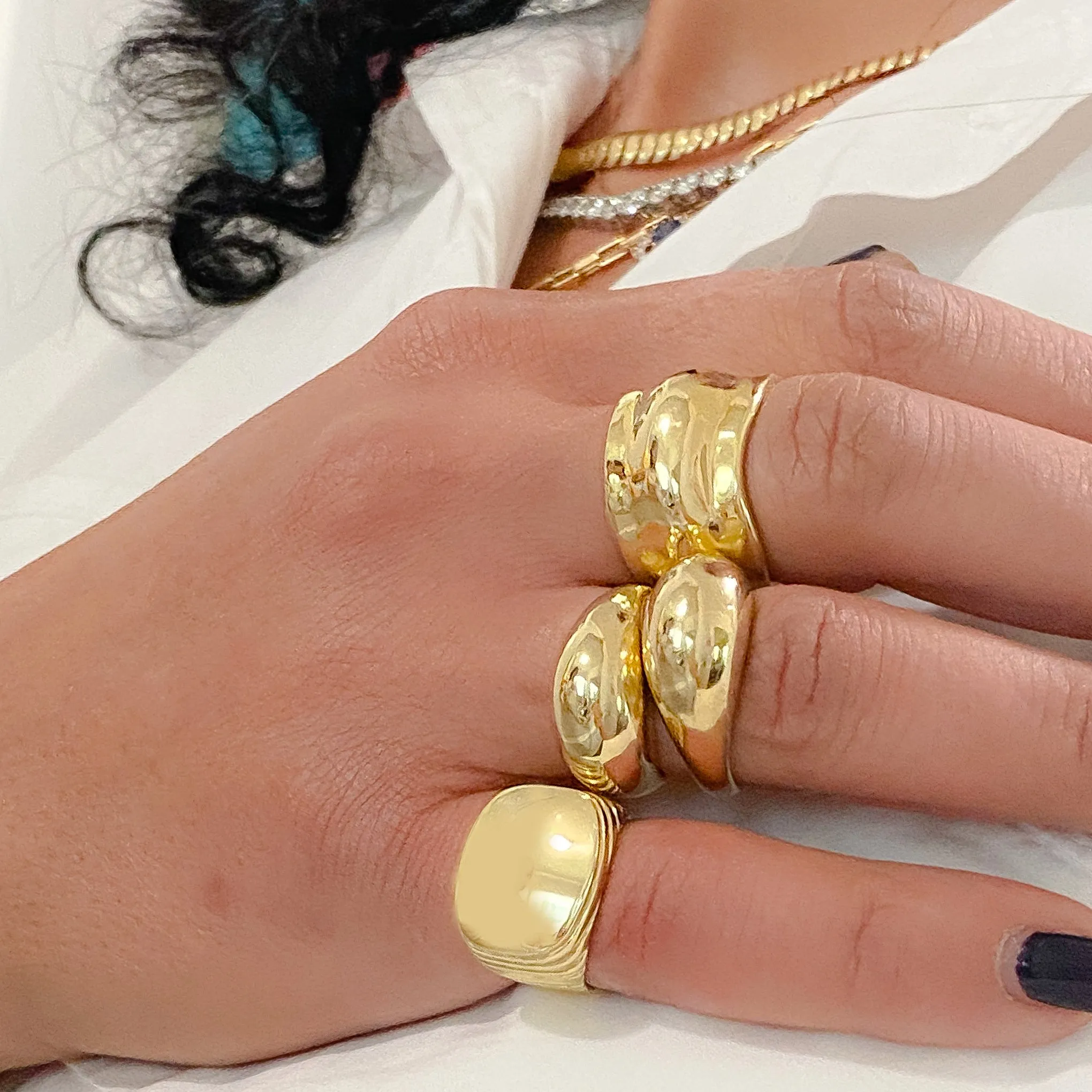 14K Gold Liquid Gold Band Ring