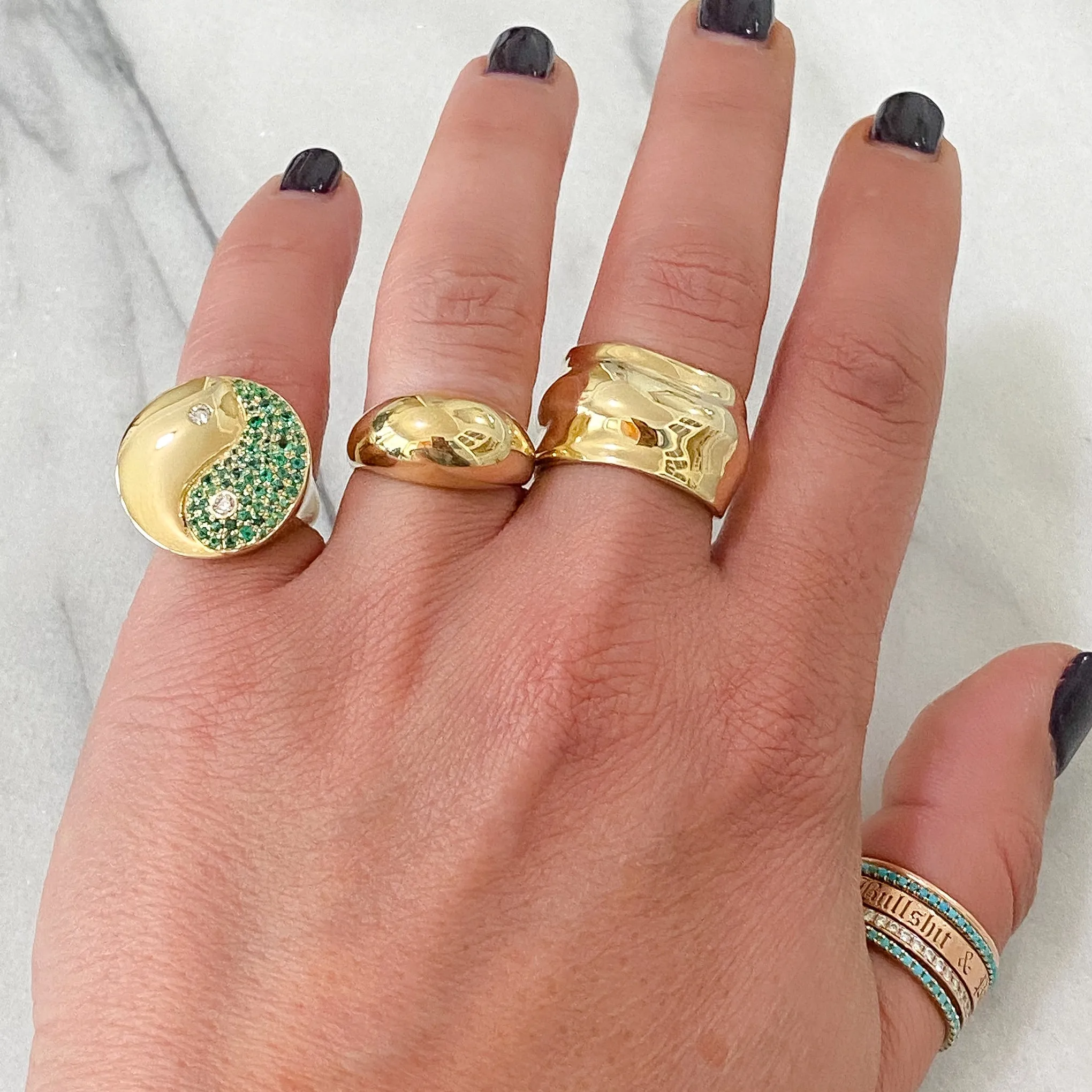 14K Gold Liquid Gold Band Ring