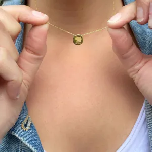 14K Gold Mama Bear Necklace
