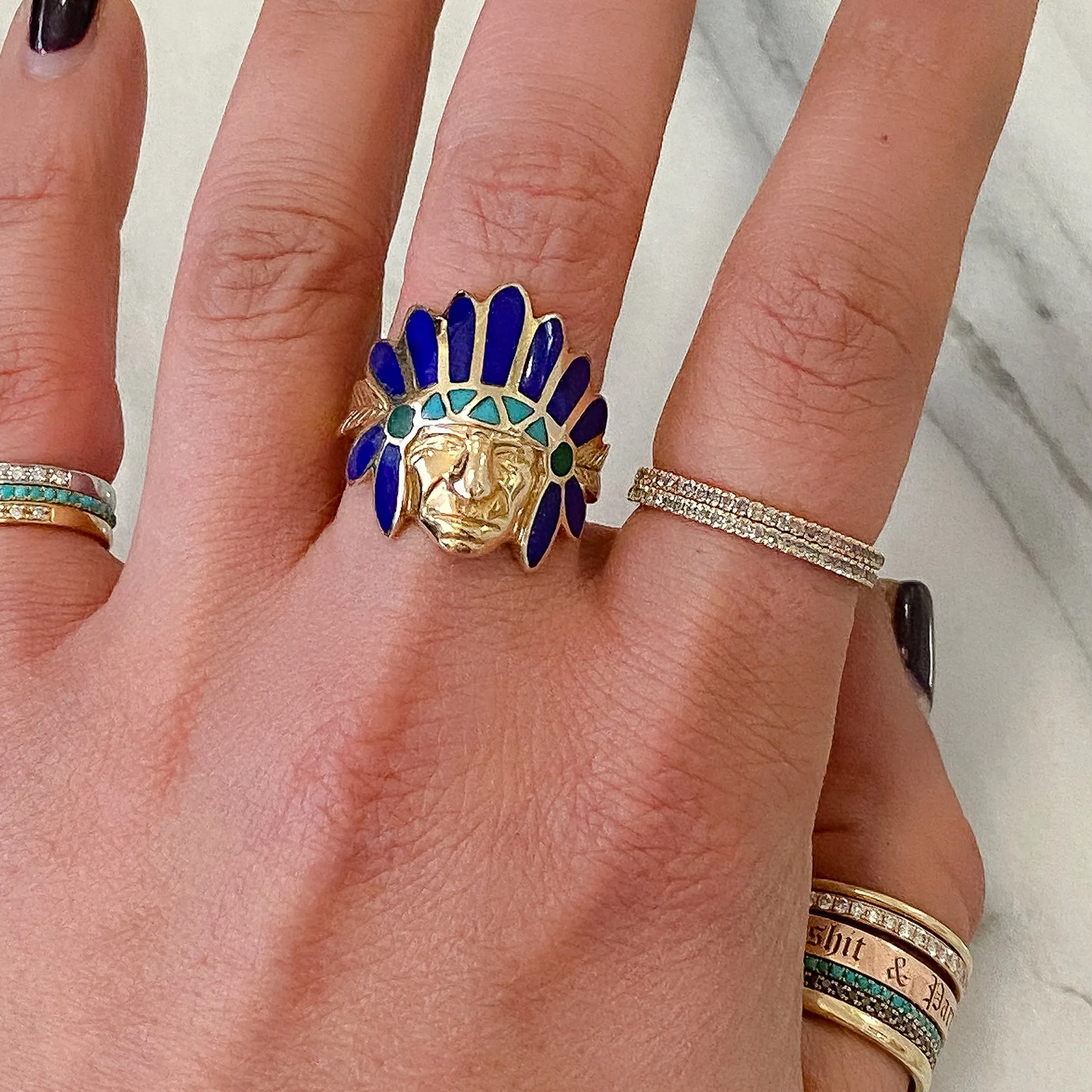 14K Gold Micro Pavé Mystic Color Changing Sapphire Full Eternity Band