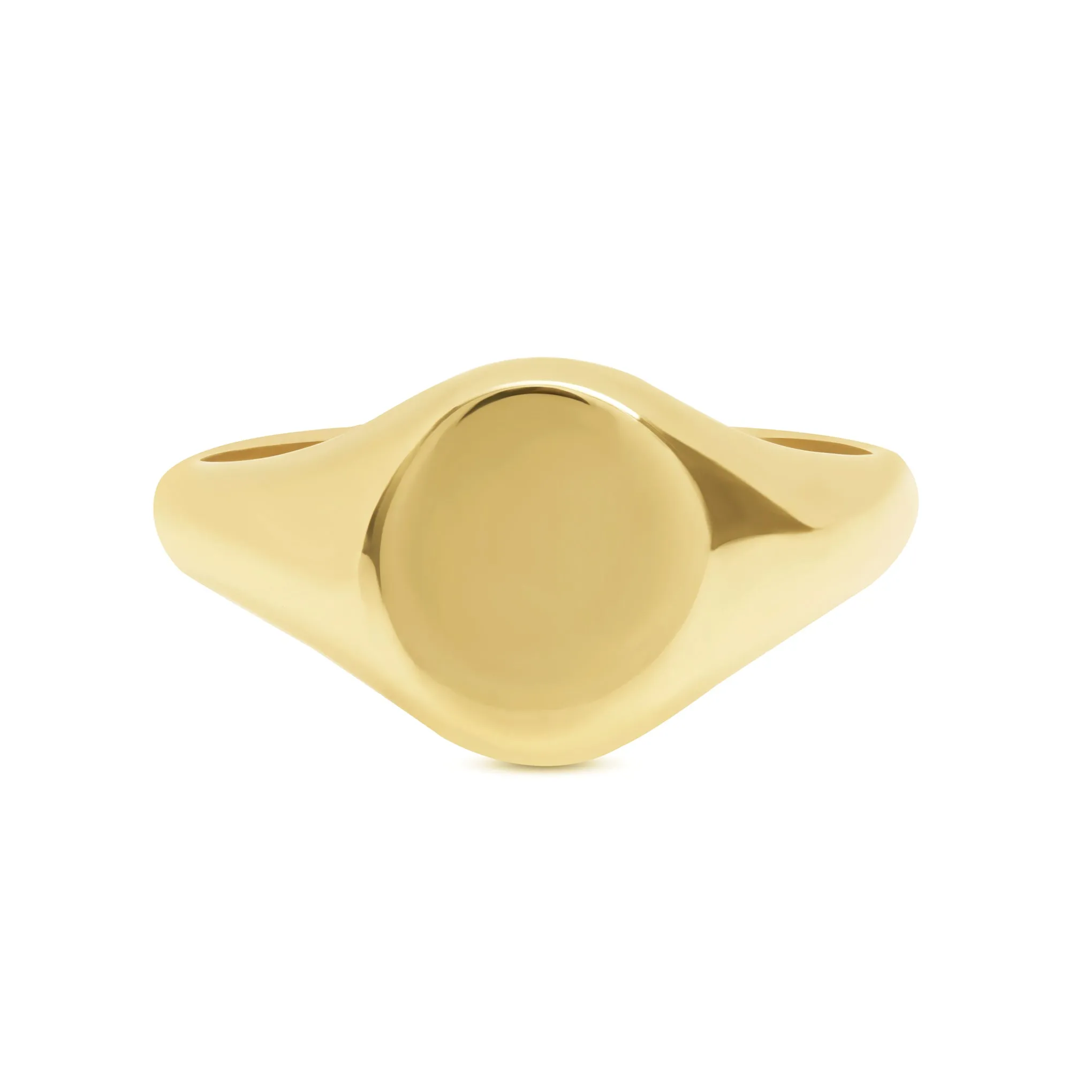 14K Gold Oval Signet Ring ~ Small Size