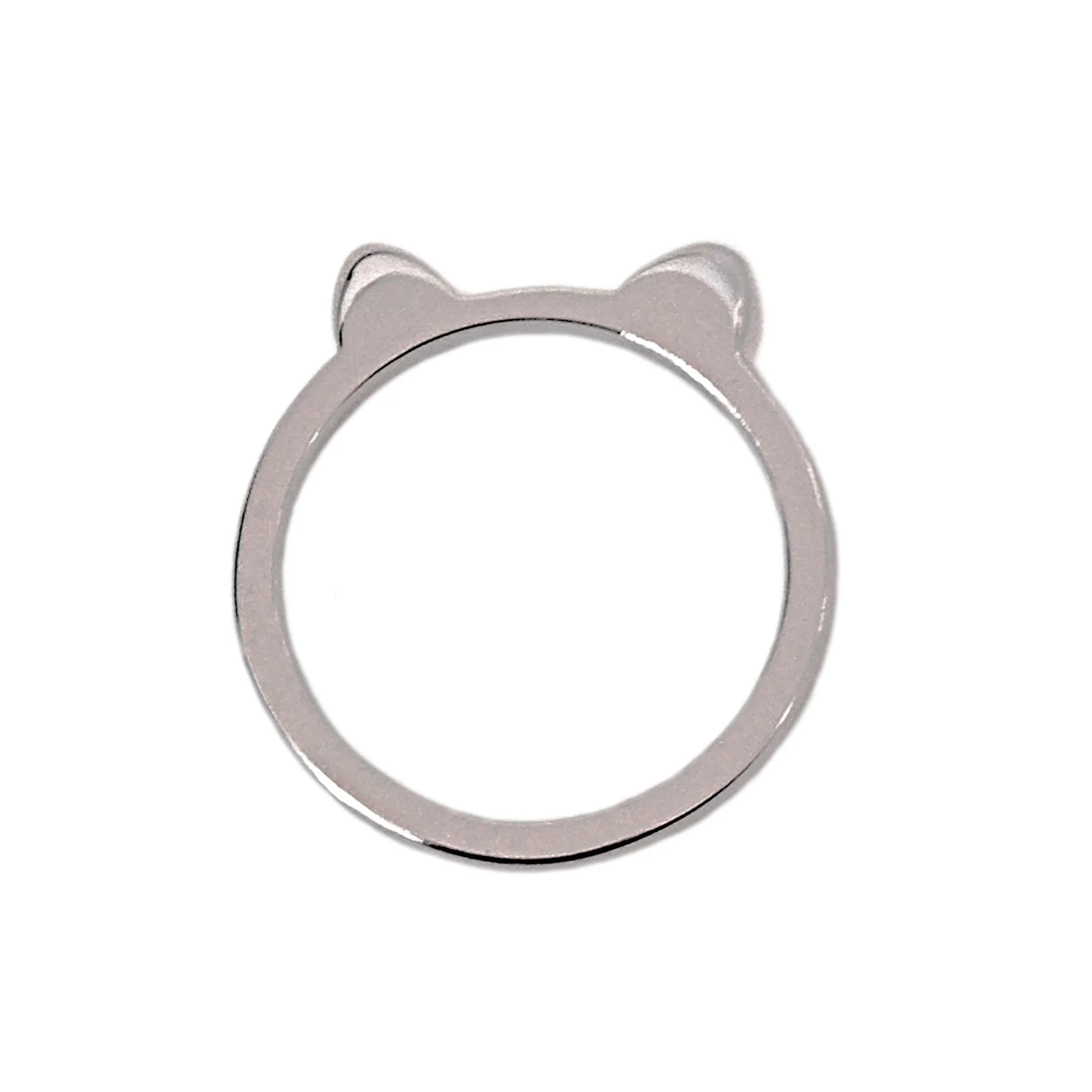 14K Gold Pavé Black Diamond Kitty Ring