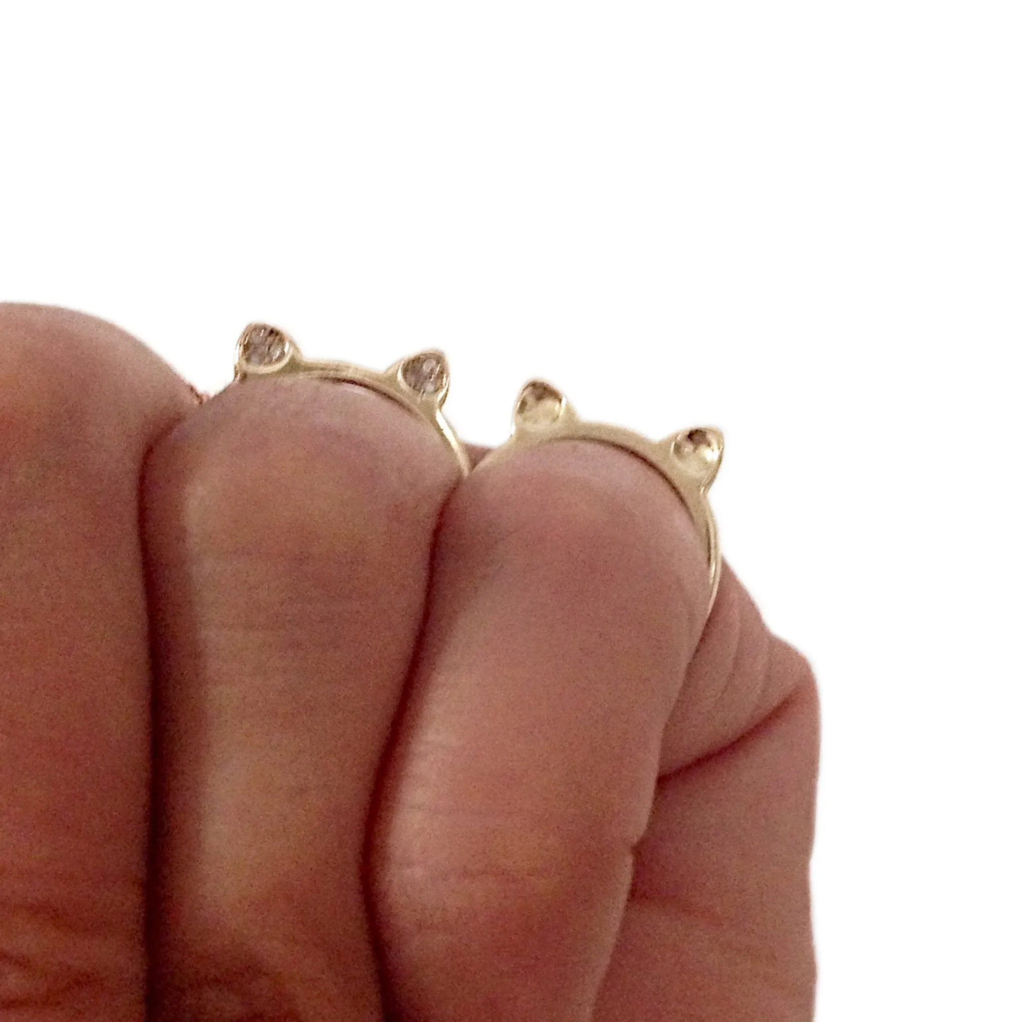 14K Gold Pavé Black Diamond Kitty Ring