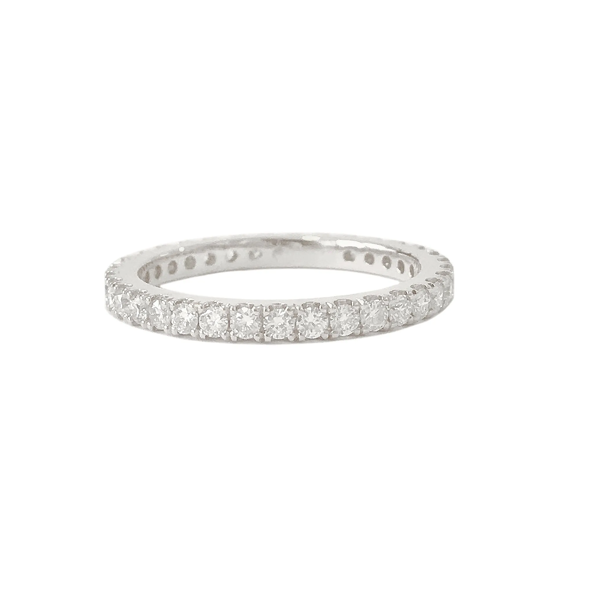 14K Gold Pavé Diamond Full Eternity Band
