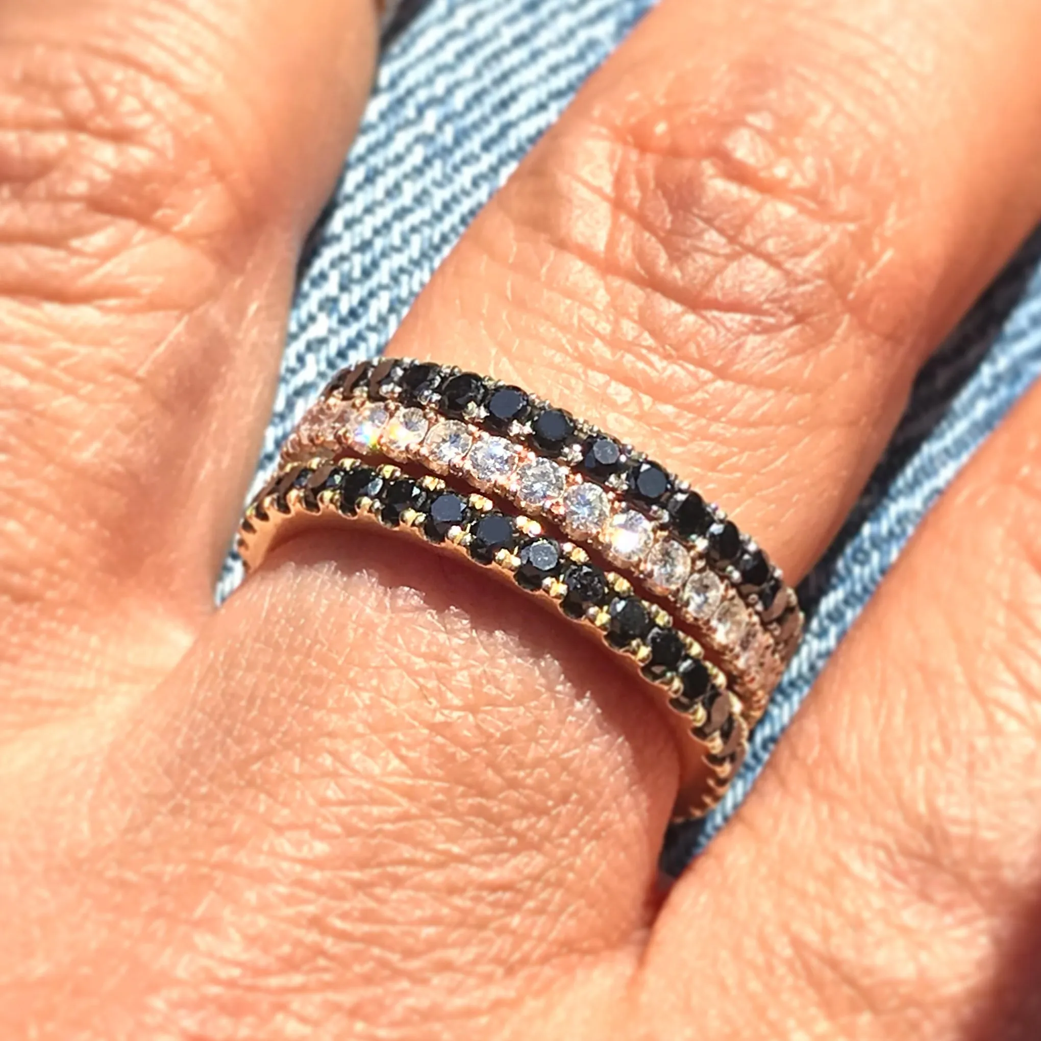 14K Gold Pavé Diamond Full Eternity Band