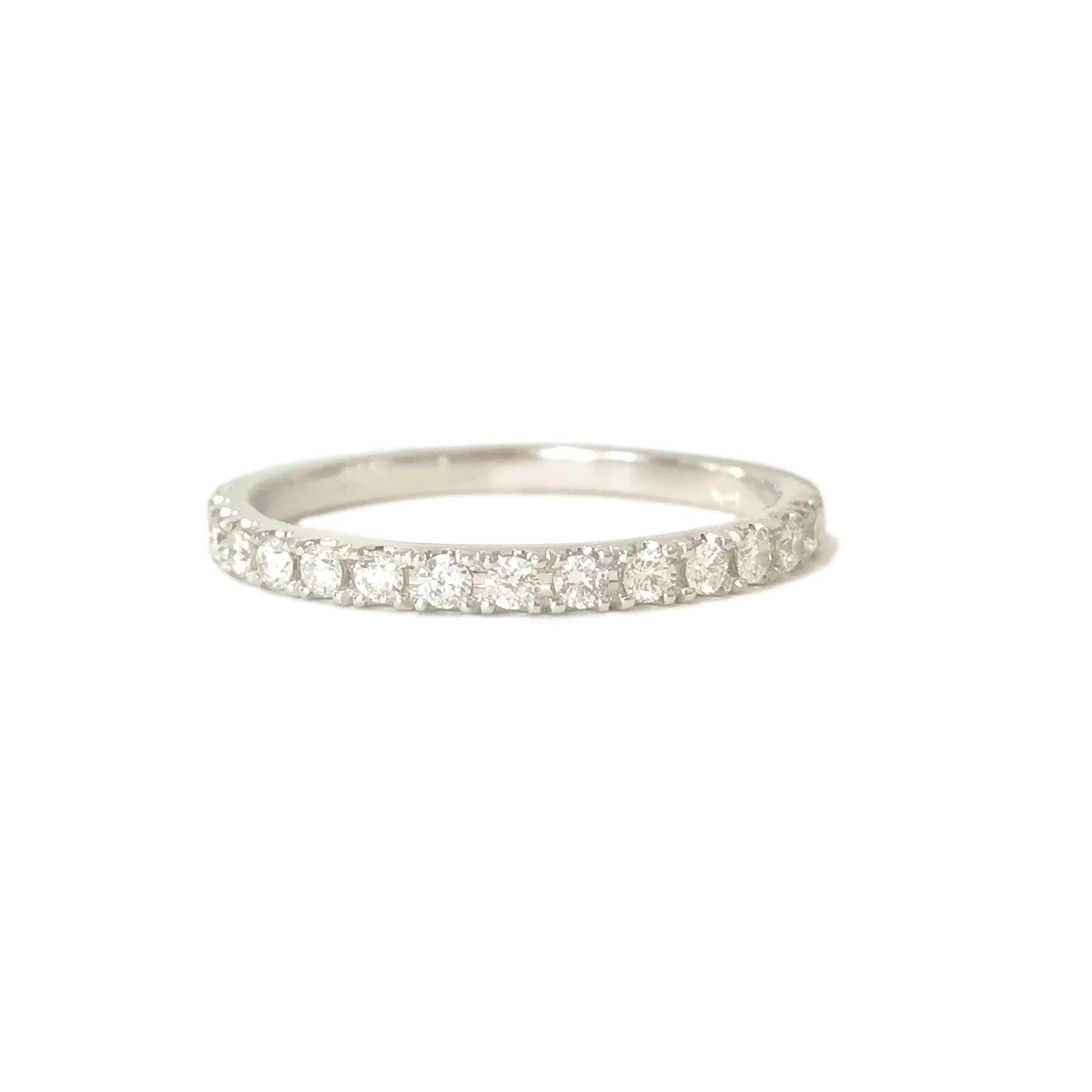 14K Gold Pavé Diamond Half Eternity Band