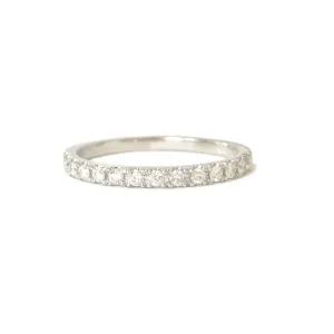 14K Gold Pavé Diamond Half Eternity Band