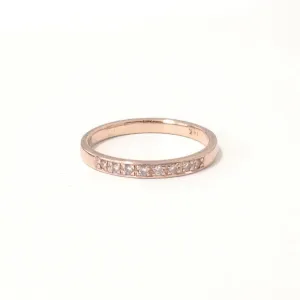 14K Gold Pavé Diamond Quarter Eternity Band
