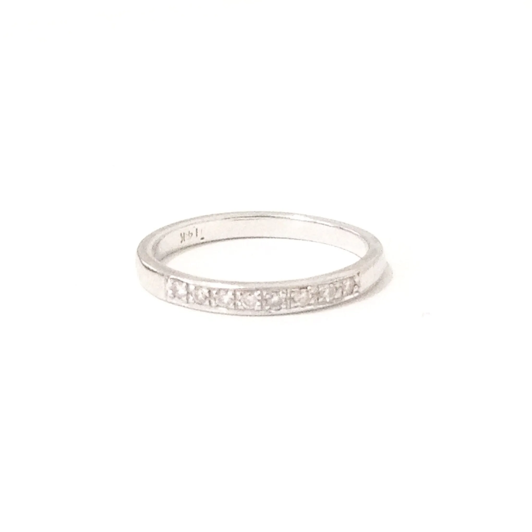 14K Gold Pavé Diamond Quarter Eternity Band