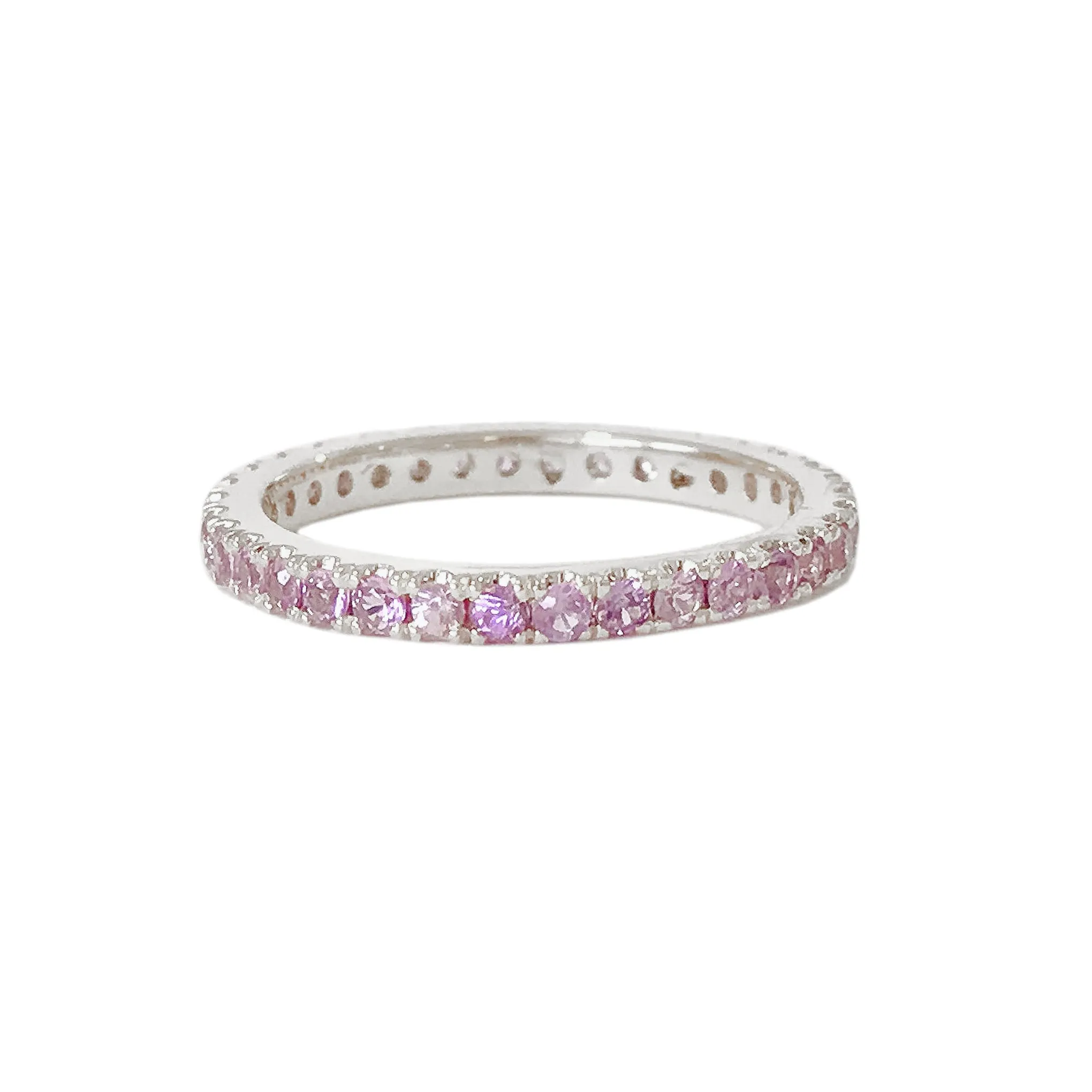 14K Gold Pavé Purple Sapphire Full Eternity Band