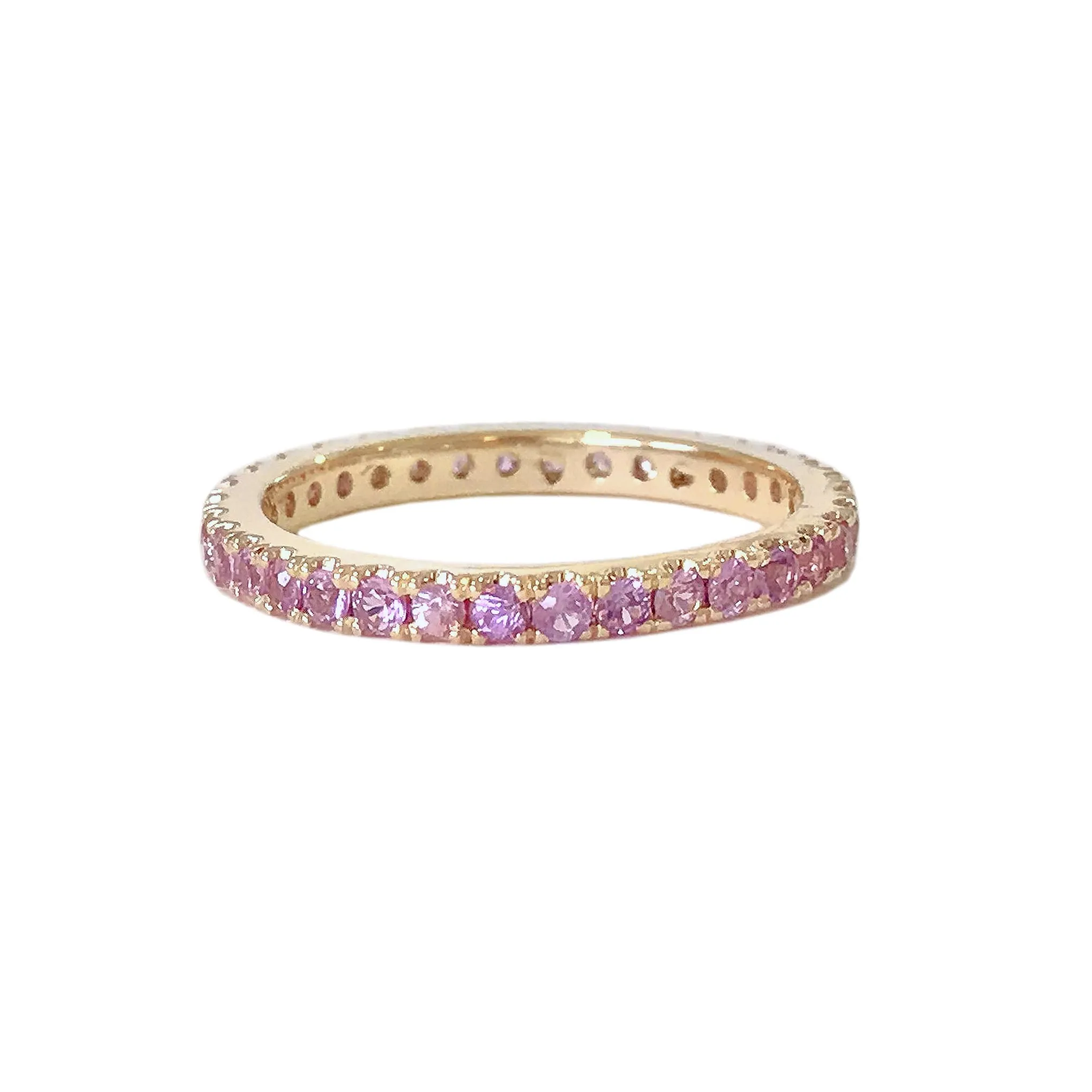 14K Gold Pavé Purple Sapphire Full Eternity Band