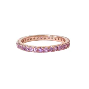 14K Gold Pavé Purple Sapphire Full Eternity Band
