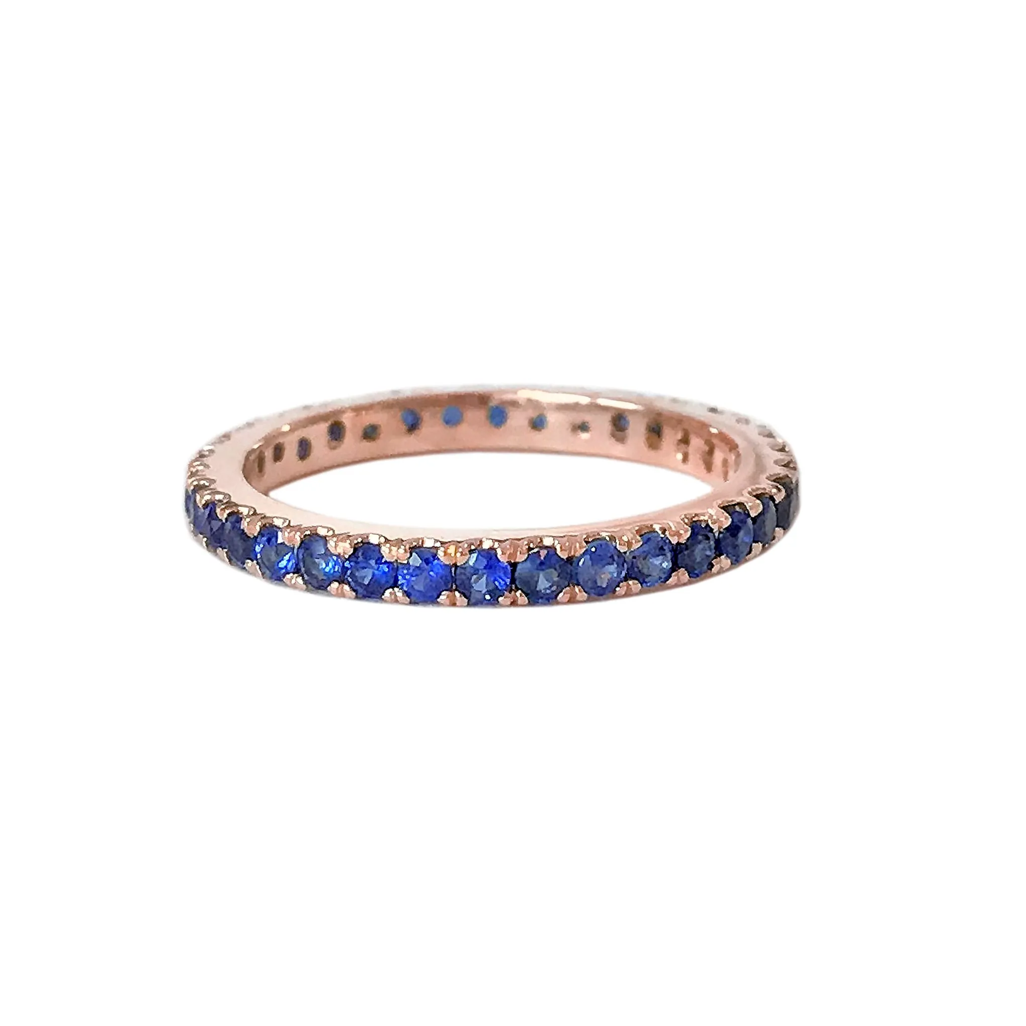 14K Gold Pavé Sapphire Full Eternity Band
