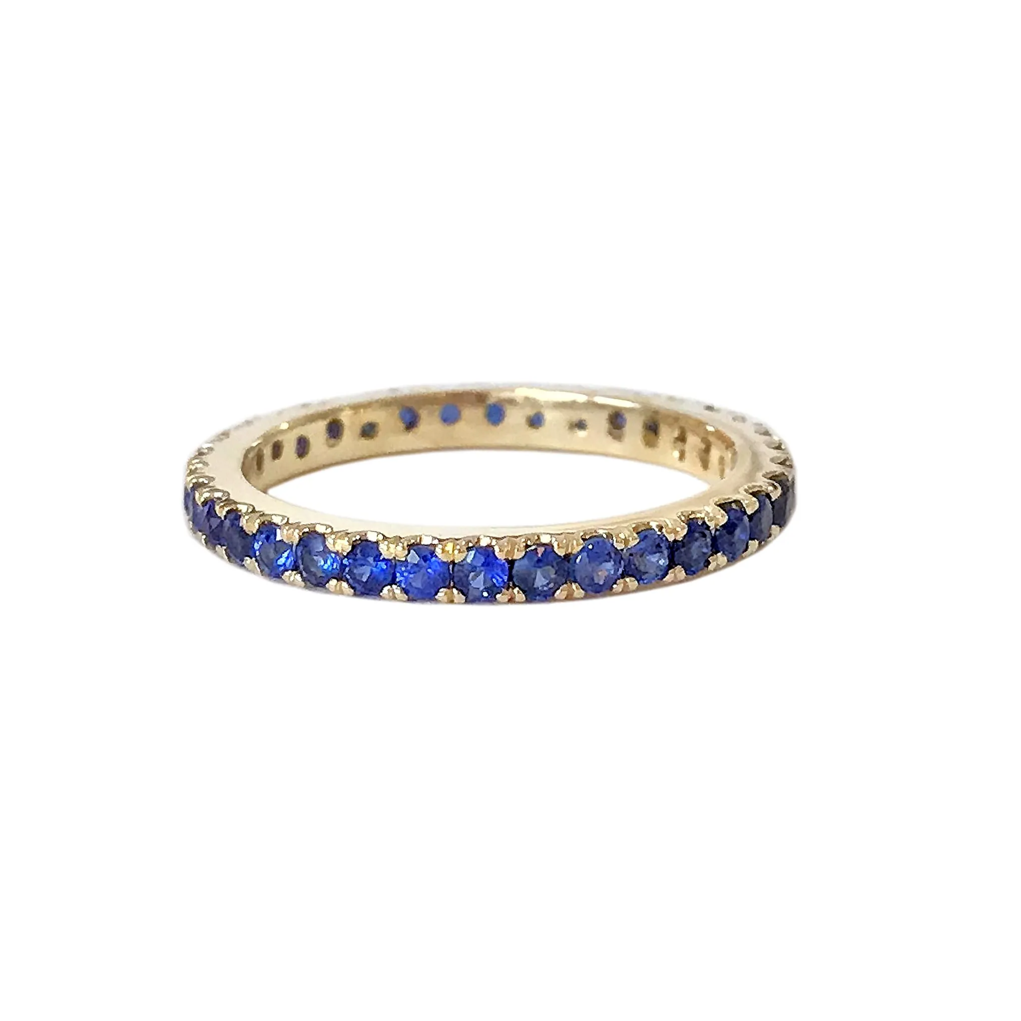 14K Gold Pavé Sapphire Full Eternity Band