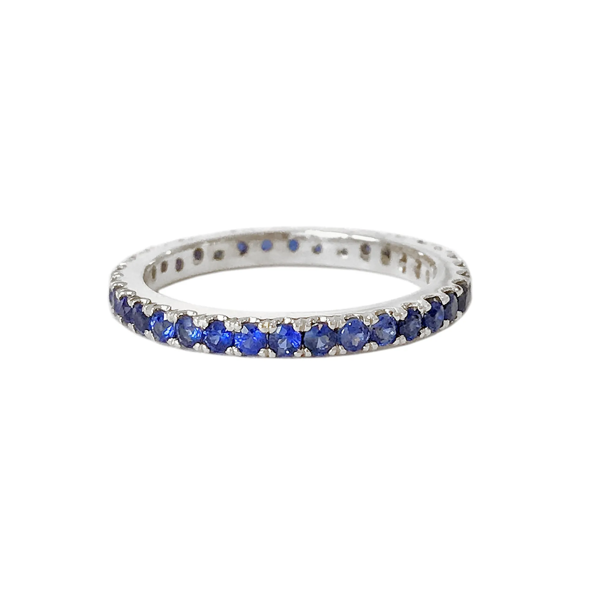 14K Gold Pavé Sapphire Full Eternity Band