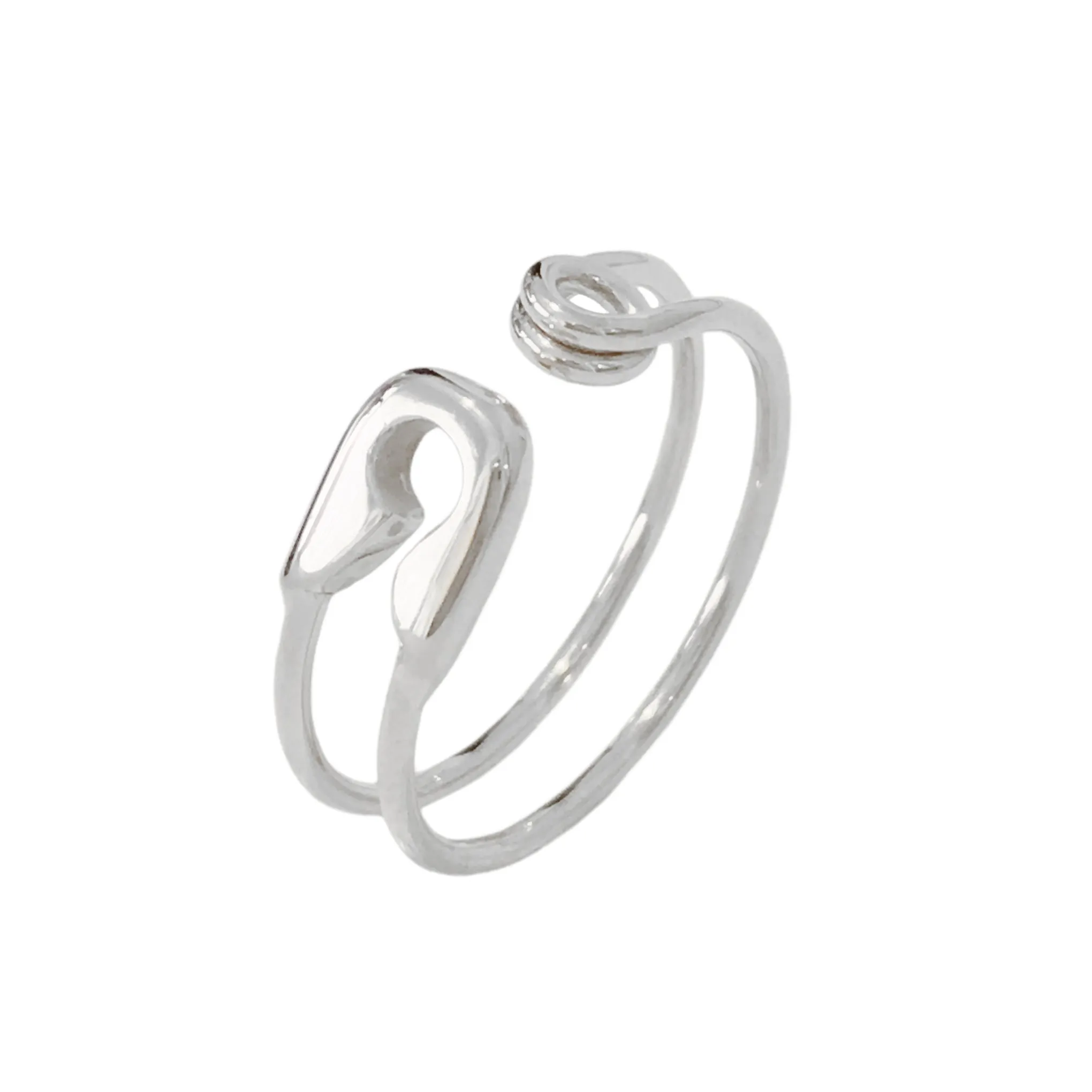 14K Gold Safety Pin Ring