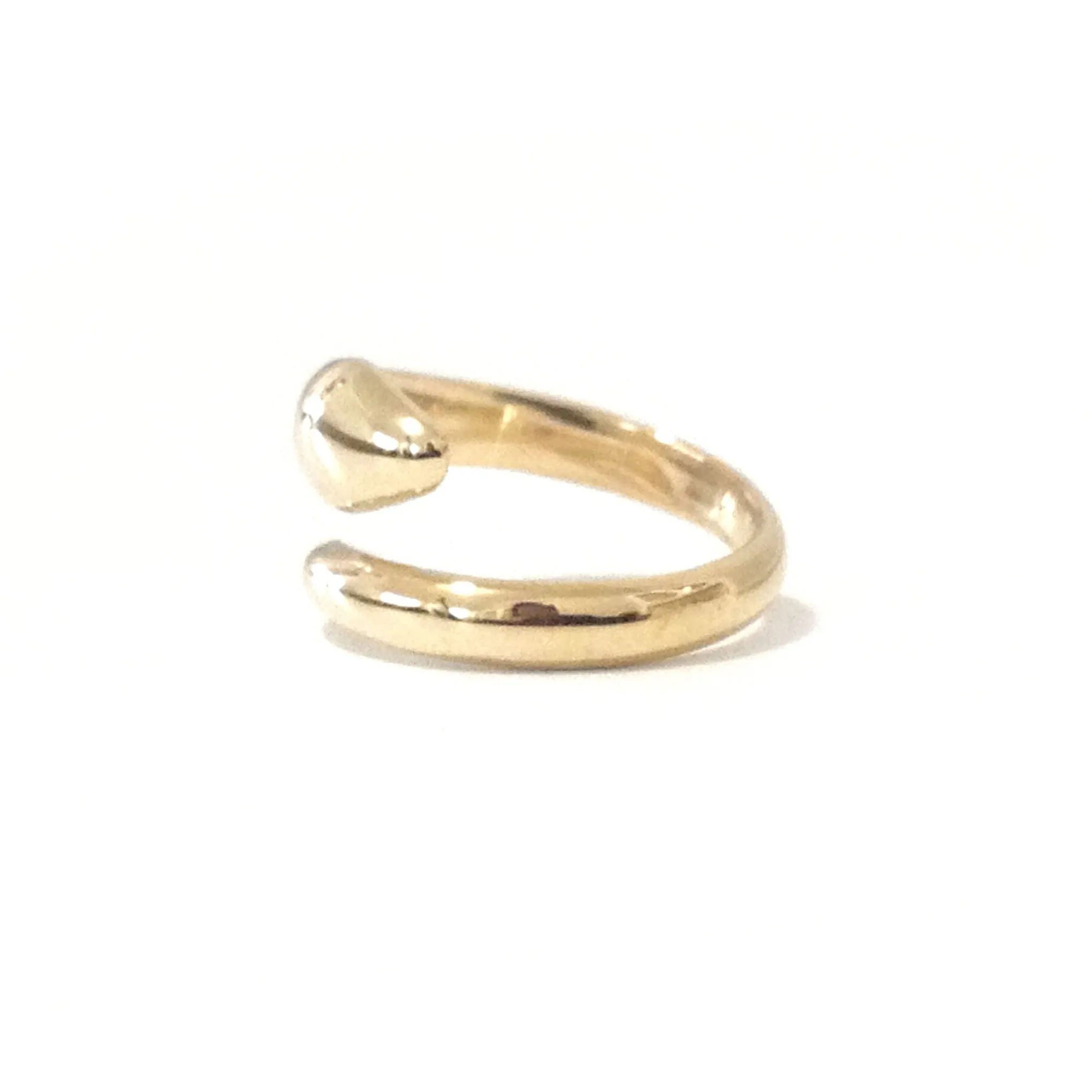 14K Gold Snake Wrap Bypass Ring