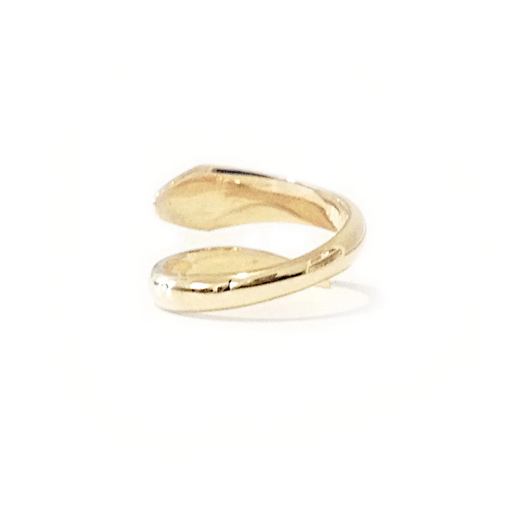 14K Gold Snake Wrap Bypass Ring