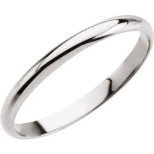 14K White Midi Ring Size 1