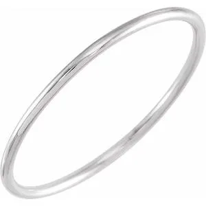14K White Stackable Ring Size 6