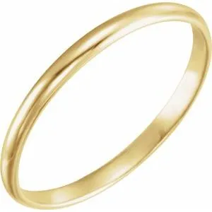 14K Yellow 1.6 mm Youth Band Size 3