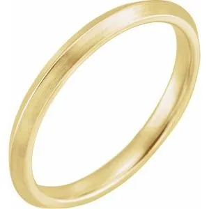 14K Yellow 2.5 mm Knife-Edge Band with Satin Finish Size 6.5