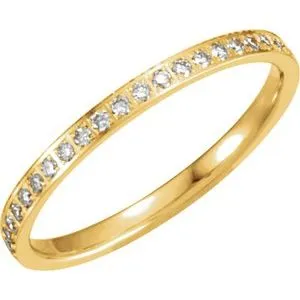 14K Yellow 3/8 CTW Diamond Eternity Band Size 8