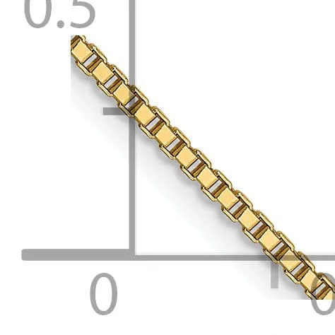 14k Yellow Gold 1 mm Polished Box Chain